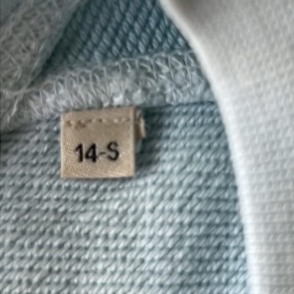 ZADIG & VOLTAIRE SEQUINS TIGER HEAD SWEATSHIRT LIGHT BLUE  SIZE 14/S - Picture 6 of 9